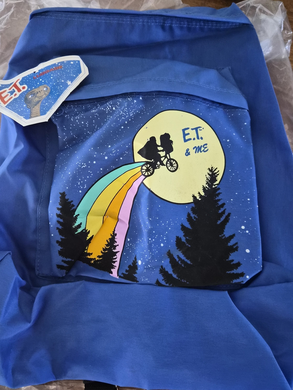 E.T. & Me Rainbow Moon Graphic Blue Hoodie